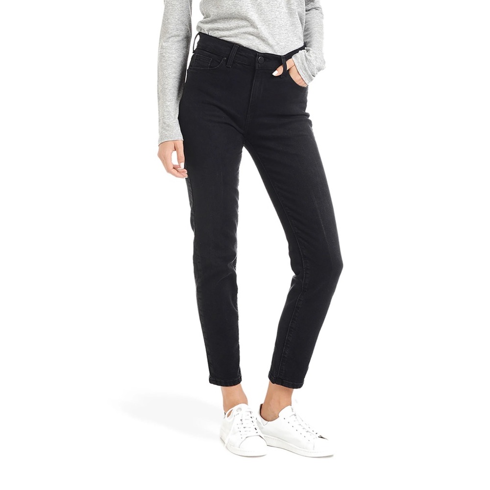 Mott & Bow Women’s Mom Allen High Rise Straight Leg Jeans In Black Size 30 x 28